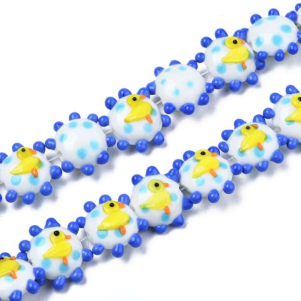 

PandaHall Handmade Bumpy Lampwork Beads Strands, Duck, White, 20~21x17~19x9.5~10mm, Hole: 1.6mm, about 30pcs/strand, 18.50 inch~18.90 inch...