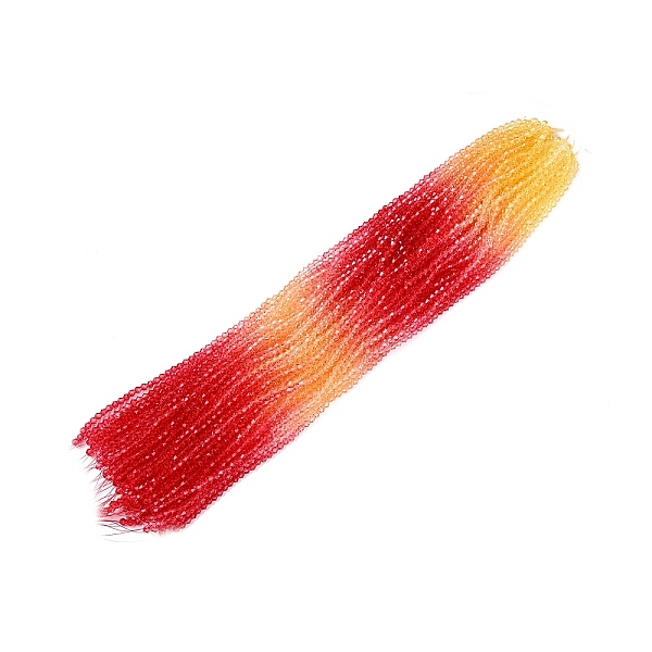 Gradient Color Baking Paint Glass Bead Strands