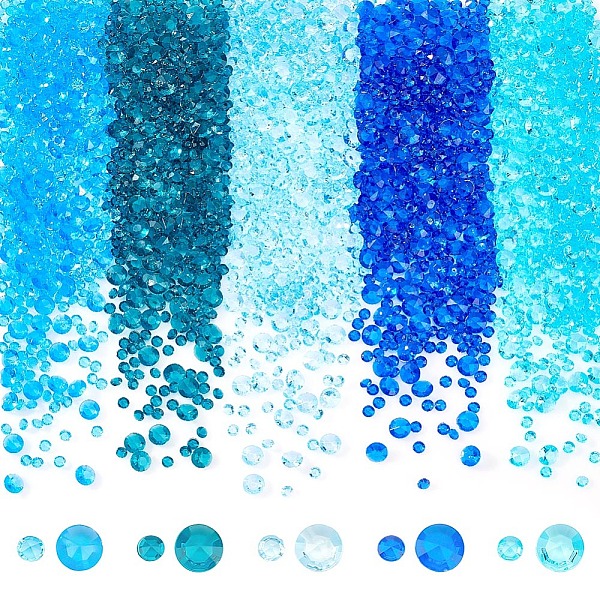 

PandaHall AHADERMAKER 6000Pcs 10 Styles Pointed Back Acrylic Rhinestone Cabochons, Faceted, Diamond Shaped, Mixed Color, 4.5~8x2.5~4mm..., Multicolor