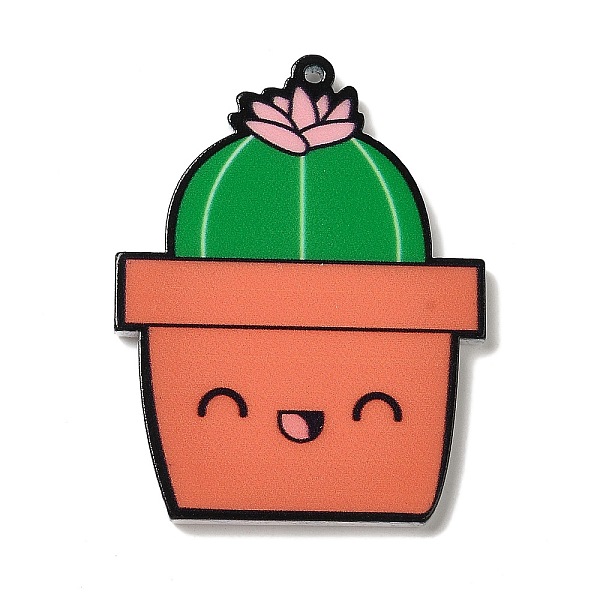 

PandaHall Opaque Resin Pendants, Cartoon Charms, Tomato Color, Cactus, 45x35x2mm, Hole: 1.5mm Resin Cactus Red