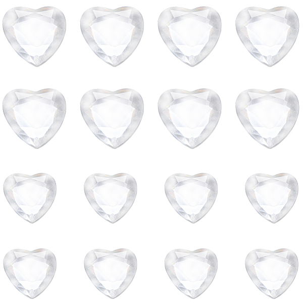 GORGECRAFT 200Pcs 2 Sizes Clear Rhinestone Heart Shape Flat Back Faceted Acrylic Rhinestones Plastic Gems Costume Jewels Embellishments for Jewelry Making Sewing DIY Crafts Home Wedding Decoration