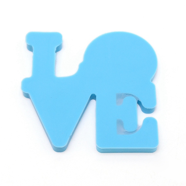 

PandaHall DIY Keychain Silicone Molds, Resin Casting Pendant Molds, For UV Resin, Epoxy Resin Jewelry Making, Word Love, Deep Sky Blue...