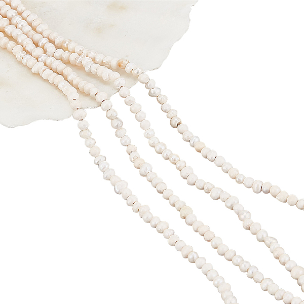 

PandaHall 2 Strands Natural Cultured Freshwater Pearl Beads Strands, Potato, Seashell Color, 2.5~3.5x2~3mm, Hole: 0.6mm, about...