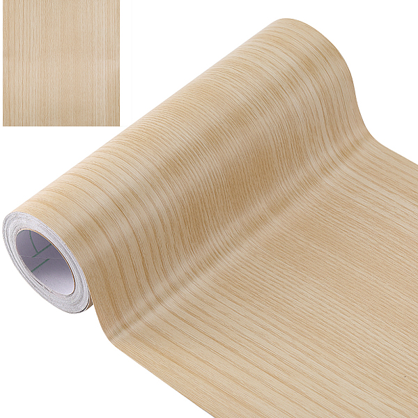 

PandaHall GORGECRAFT 10m*20cm Repair Tape Patch Wood Textured Adhesive Wall Paper Border Sticker Cornsilk PVC Self-Adhesive Realistic Wood..., Gold