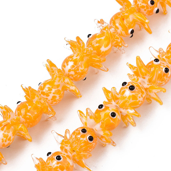

PandaHall Handmade Bumpy Lampwork Beads Strands, Octopus, Orange, 15~20x22~24x22~24mm, Hole: 1.6mm, about 30pcs/strand, 17.72 inch~21.65...