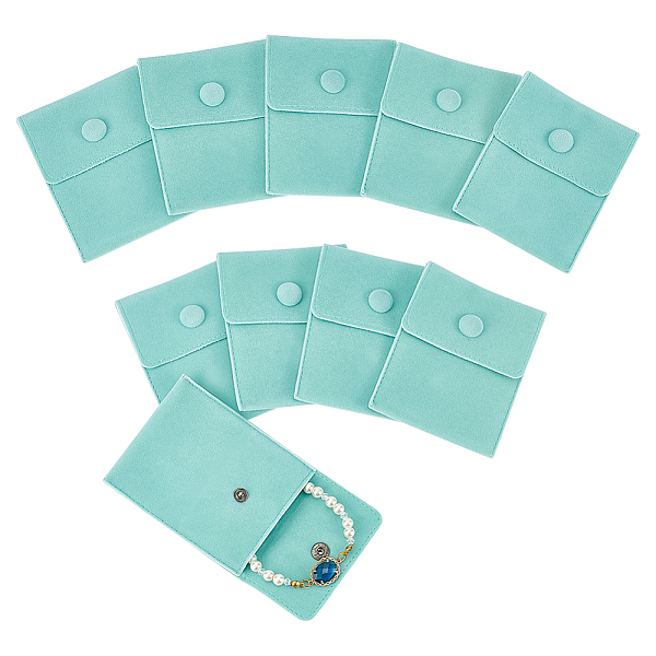 

PandaHall 10 Pcs Velvet Jewelry Pouches with Snap Button, 3.74x2.95 Inch Small Jewelry Gift Bags Velvet Gift Bags Jewelry Storage Bag for...
