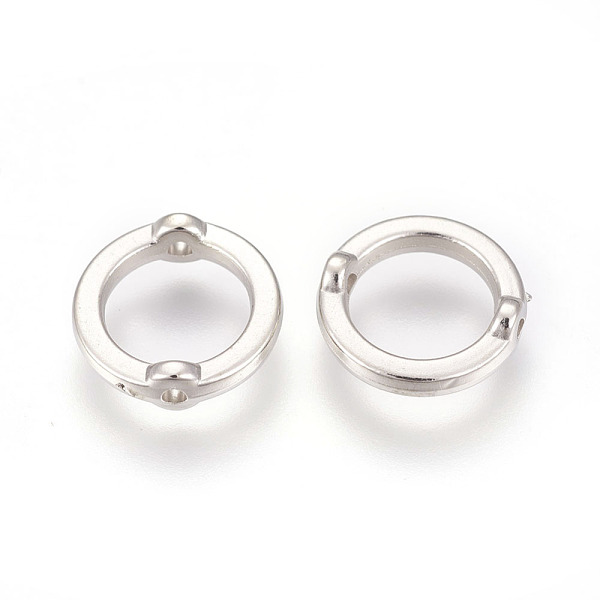 

PandaHall CCB Plastic Bead Frame, Ring, Platinum, 14x4mm, Hole: 1.6mm Plastic Ring