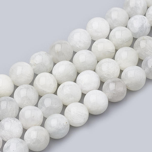 

PandaHall Natural Rainbow Moonstone Beads Strands, Round, 8~9mm, Hole: 1mm, about 45~48pcs/strand, 15.7 inch Rainbow Moonstone Round
