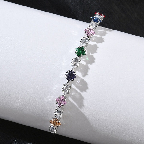 Micro en laiton pavent zircone cubique bracelets manchette