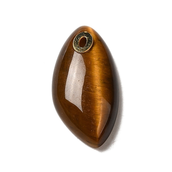 

PandaHall Natural Tiger Eye Pendants, with Golden Plated 304 Stainless Steel Findings, Horse Eye Charms, 25x12.5~13x5.5mm, Hole: 2x1mm Tiger...
