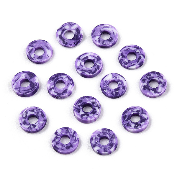 

PandaHall Handmade Polymer Clay Beads, Disc/Flat Round, Heishi Beads, Blue Violet, 6x1mm, Hole: 2mm, about 23500pcs/1000g Polymer Clay Disc