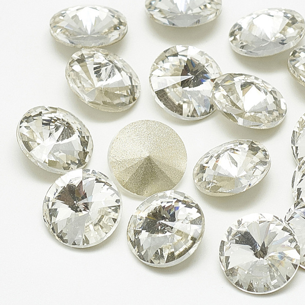 

PandaHall Pointed Back Glass Rhinestone Cabochons, Rivoli Rhinestone, Back Plated, Faceted, Cone, Crystal, 8x4mm Glass Rhinestone Cone Clear