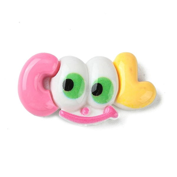 

PandaHall Opaque Resin Cool Decoden Cabochons, Sport Theme, Word, 18x33.5x7.5mm Resin Word