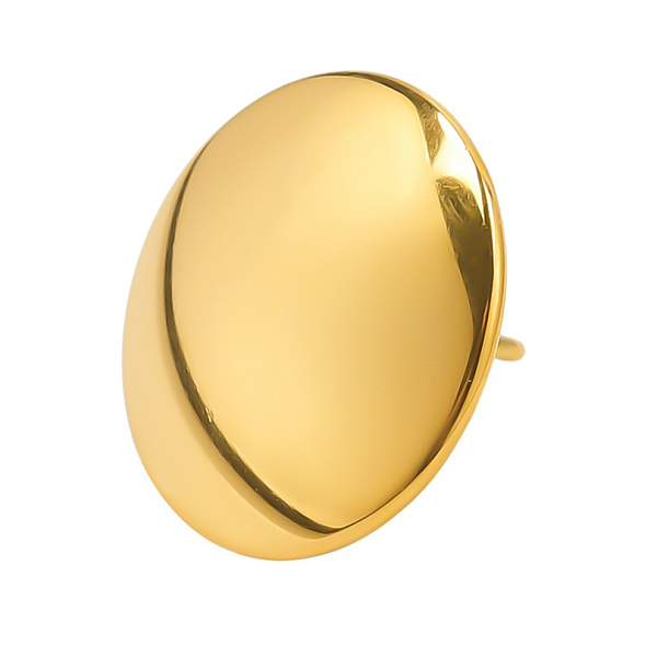 

PandaHall 304 Stainless Steel Oval Stud Earrings for Women Stainless Steel