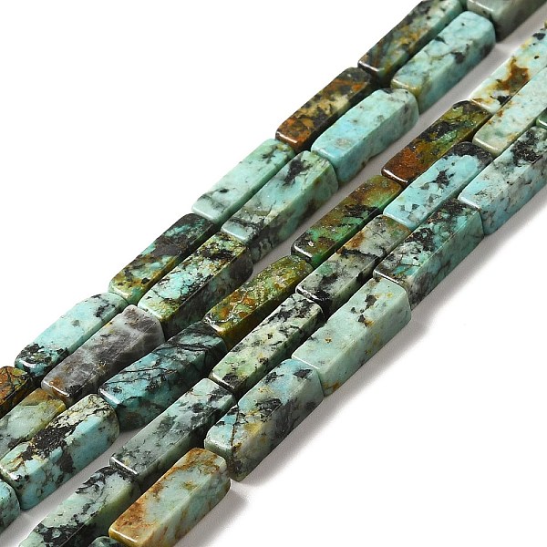 

PandaHall Natural African Turquoise(Jasper) Beads Strands, Cuboid, 13~13.5x4.5x4.5mm, Hole: 1~1.2mm, about 30pcs/strand, 15.75 inch(40cm)...