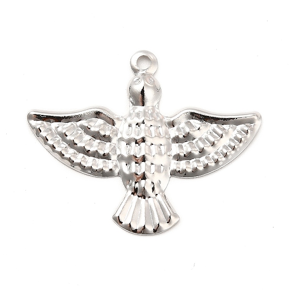

PandaHall Rack Plating Brass Pendants, Long-Lasting Plated, Bird Charm, Platinum, 20x25x1mm, Hole: 1.4mm Brass Bird