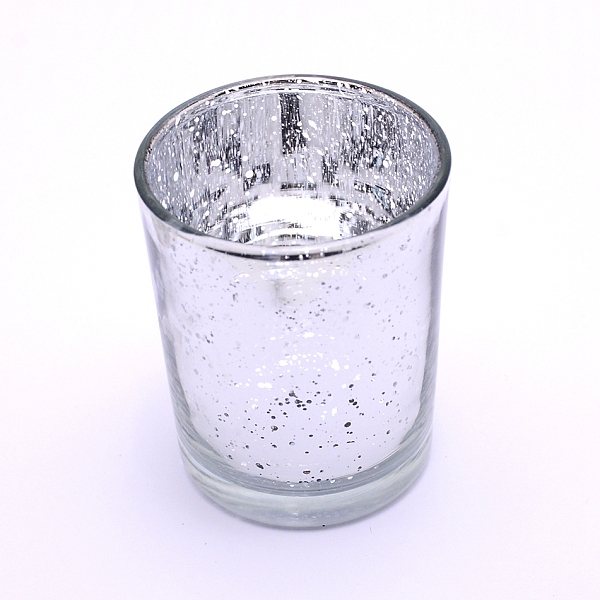 

PandaHall Plated Glass Candle Cups, Babysbreath Pattern, Silver, 55x66mm, Inner Diameter: 50mm Glass