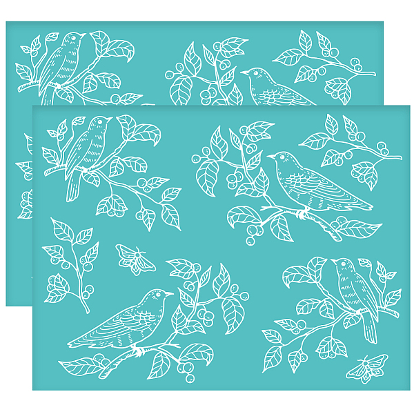 

PandaHall Self-Adhesive Silk Screen Printing Stencil, for Painting on Wood, DIY Decoration T-Shirt Fabric, Turquoise, Bird Pattern...