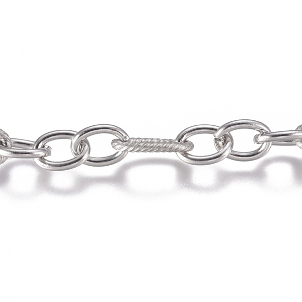 

PandaHall 304 Stainless Steel Chain, Figaro Chain, Unwelded, Stainless Steel Color, 7x5x1mm, 10x5.5x1mm 304 Stainless Steel