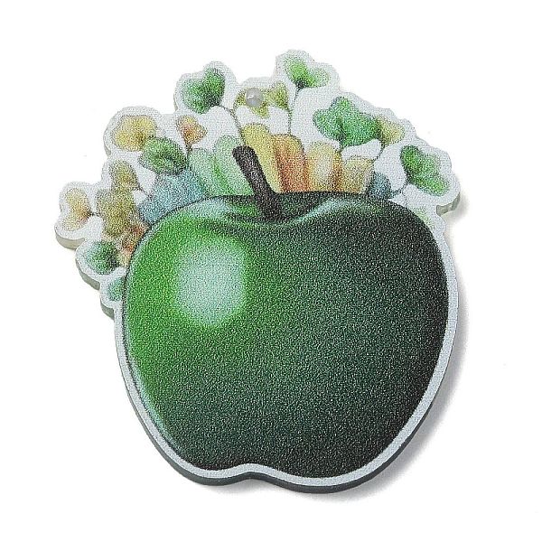

PandaHall Saint Patrick's Day Opaque Printed Acrylic Pendants, Apple, 41.5x36.5x2mm, Hole: 1.6mm Acrylic Apple Green