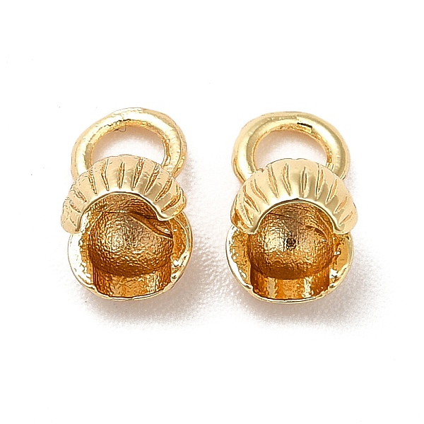 

PandaHall Brass Charms, Long-Lasting Plated, Shuck Shaped, Real 18K Gold Plated, 7x5x6mm, Hole: 3mm Brass Others