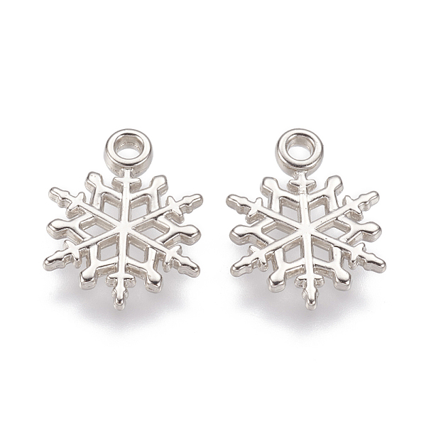 

PandaHall CCB Plastic Pendants, Snowflake, Platinum, 20x15x1.5mm, Hole: 2mm Plastic Snowflake