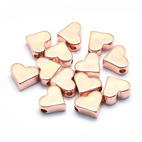 

PandaHall Brass Beads, Lead Free & Cadmium Free & Nickel Free, Heart, Real Rose Gold Plated, 6x7x3mm, Hole: 1.2mm Brass Heart
