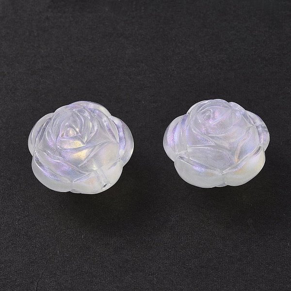 

PandaHall Transparent Acrylic Beads, Glitter Powder, 3D Rose, Clear, 25x22mm, Hole: 2mm, about 85pcs/500g Acrylic Flower Clear