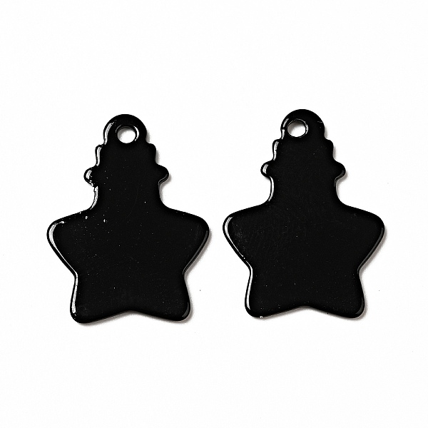 

PandaHall Spray Painted 201 Stainless Steel Pendants, Star Shaped Bottle Charm, Black, 18x13x1mm, Hole: 1.2mm 201 Stainless Steel Bottle...