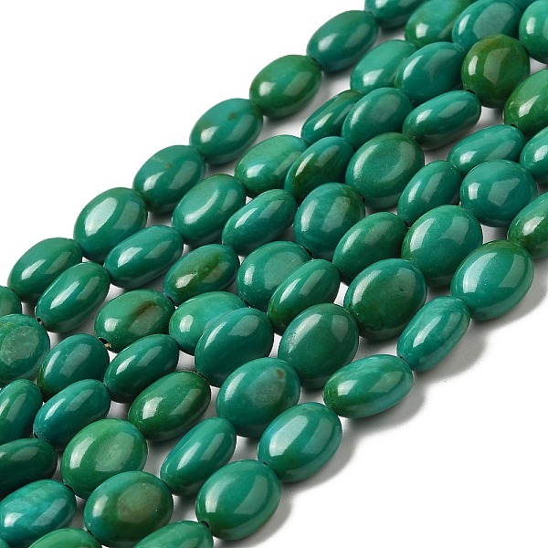 

PandaHall Natural Howlite Beads Strands, Dyed, Egg Shape, Sea Green, 9.5~10.5x7.5~8.5x5~5.5mm, Hole: 1.2mm, about 41~42pcs/strand...