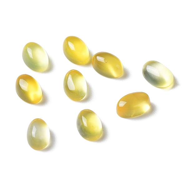 

PandaHall Natural Yellow Agate Cabochons, Oval, 6x4x2.6mm Yellow Agate Oval