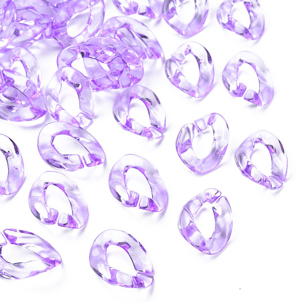 

PandaHall Transparent Acrylic Linking Rings, Quick Link Connectors, for Cable Chains Making, Twisted Oval, Blue Violet, 23.5x16.5x4.5mm...