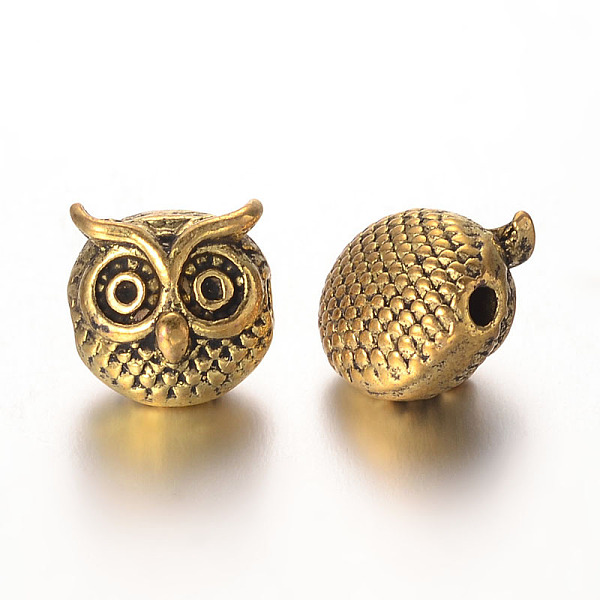

PandaHall Owl Alloy Beads, Mixed Color, 11x11x9mm, Hole: 1.5mm Alloy Owl
