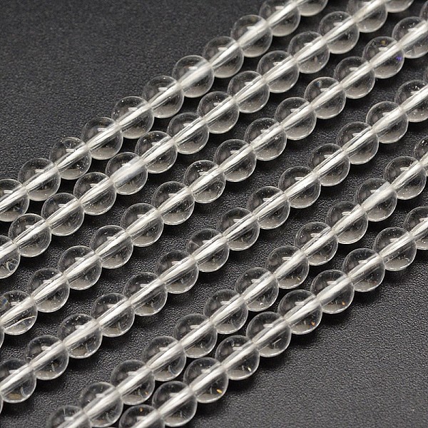 

PandaHall Synthetic Quartz Round Bead Strands, Clear, 4mm, Hole: 1mm, about 100pcs/strand, 15.7 inch Other Quartz Round Clear