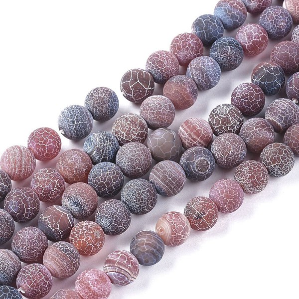 

PandaHall Natural Weathered Agate Beads Strands, Dyed & Heated, Frosted, Round, Saddle Brown, 10~10.5mm, Hole: 1.2mm, about 38pcs/strand...