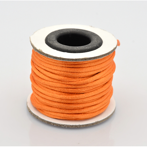 

PandaHall Macrame Rattail Chinese Knot Making Cords Round Nylon Braided String Threads, Satin Cord, Dark Orange, 2mm, about 10.93 yards...