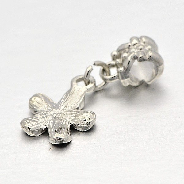 

PandaHall Flower Alloy Rhinestone European Dangle Charms, Large Hole Pendants, Platinum, Light Rose, 27mm, Hole: 5mm Alloy+Rhinestone Flower..., Pink