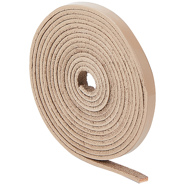 

PandaHall GORGECRAFT 0.24"/6mm Genuine Leather String 2mm Thick 79" Long Cowhide Leather Strips Flat Leather Cord Strap Braiding Thread Rope..., Orange