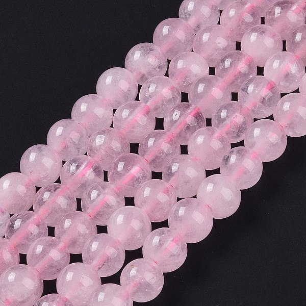 

PandaHall Natural Rose Quartz Beads Strands, Round, 6mm, Hole: 1mm, about 31pcs/strand, 8 inch Rose Quartz Round