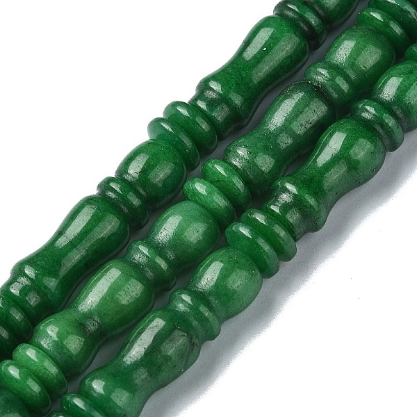 

PandaHall Dyed Natural Jade Beads Strands, Texture Tube, Islamic Prayer Beads for Rosary, Green, 28x8mm, Hole: 1.2mm, about 12pcs/strand...