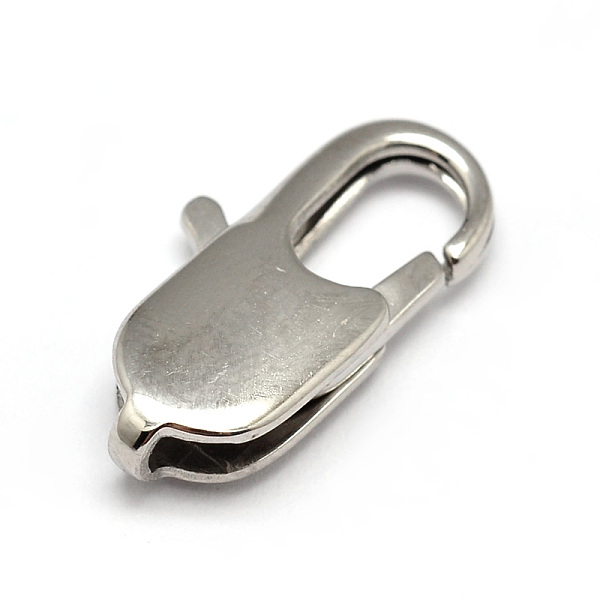 

PandaHall 304 Stainless Steel Lobster Claw Clasps, Stainless Steel Color, 18x9x4mm, Hole: 2x4mm 304 Stainless Steel Others