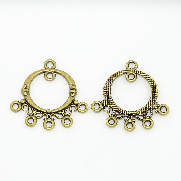 

PandaHall Tibetan Style Chandelier Components Links, Cadmium Free & Nickel Free & Lead Free, Ring, Antique Bronze, 26x25x2mm, Hole: 1.5mm...