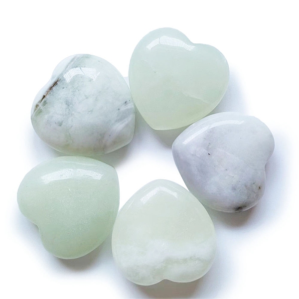 

PandaHall Natural New Jade Display Decorations, Home Decoration Supplies, Heart, 25x25x10mm New Jade Heart