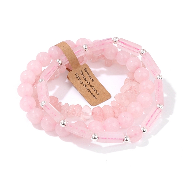 3Pcs Natural Rose Q… - image