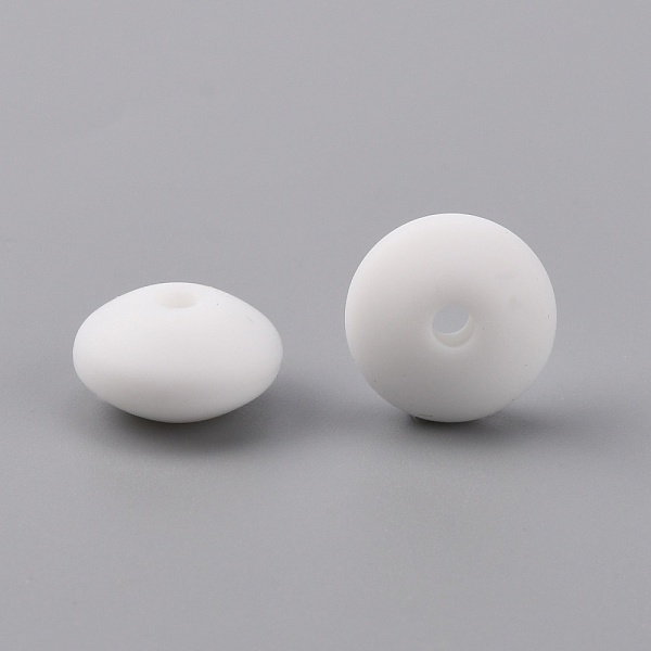 

PandaHall Food Grade Eco-Friendly Silicone Abacus Beads, Chewing Beads For Teethers, DIY Nursing Necklaces Making, White, 12x6.5mm, Hole...