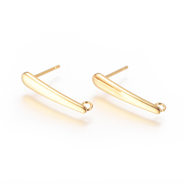 

PandaHall 304 Stainless Steel Ear Stud Components, with Loop, Golden, 20.5x4mm, Hole: 1.8mm, Pin: 0.7mm 304 Stainless Steel Others