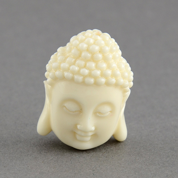 

PandaHall Synthetic Coral Beads, Dyed, Buddha Head, White, 15.5x11x6mm, Hole: 1.5mm Synthetic Coral Human White
