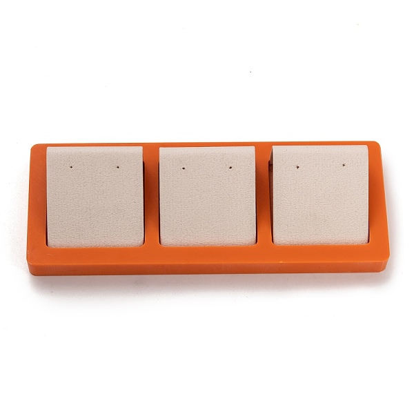 

PandaHall Resin Artificial Marble Finger Earring Display Tray, with 3 Grids PU Leather Holder, Jewelry Storage Box, Rectangle, Antique White...