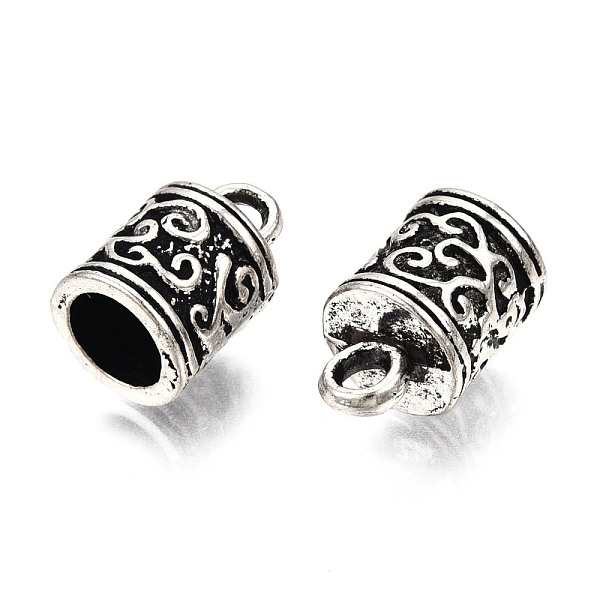 

PandaHall Tibetan Style Alloy Cord Ends, End Caps, Terminators, Column, Cadmium Free & Lead Free, Antique Silver, 13x8.5mm, Hole: 2mm, Inner...