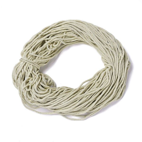 

PandaHall Polyester Cord, Twisted Cord, Lemon Chiffon, 5mm, about 97~100m/bundle Polyester